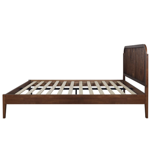 Soma - 5/0 Platform Spindle Queen Bed - Walnut