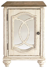 Load image into Gallery viewer, Realyn - Chair Side End Table - Insert Mirror - White / Brown