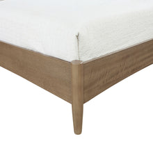 Load image into Gallery viewer, Santos - Vegan Leather Headboard And Wood Bed - Waxed Brown Frame