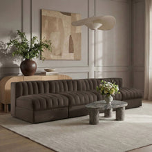 Load image into Gallery viewer, Rummi - Armless Velvet Performance Fabric Upholstered 4 Piece Modular Sofa