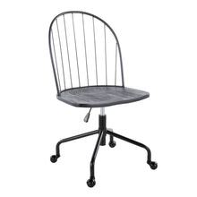 Load image into Gallery viewer, Riley - Farmhouse Adjustable High Back Office Chair - Black
