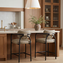 Load image into Gallery viewer, Serava - Vegan Leather Upholstered Bar Stool