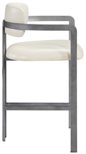 Load image into Gallery viewer, Aurum - Vegan Leather Upholstered Counter Stool With Gray Base
