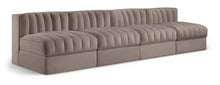 Load image into Gallery viewer, Rummi - Armless Velvet Performance Fabric Upholstered 4 Piece Modular Sofa