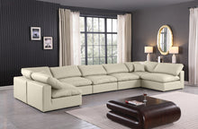 Load image into Gallery viewer, Comfy - 7 Piece Faux Leather Modular Armless Sectional