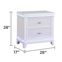 Load image into Gallery viewer, Opium - 2 Drawer Nightstand With LED Lights - White