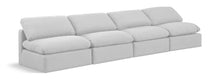 Load image into Gallery viewer, Indulge - Linen 4 Piece Modular Armless Sofa - White