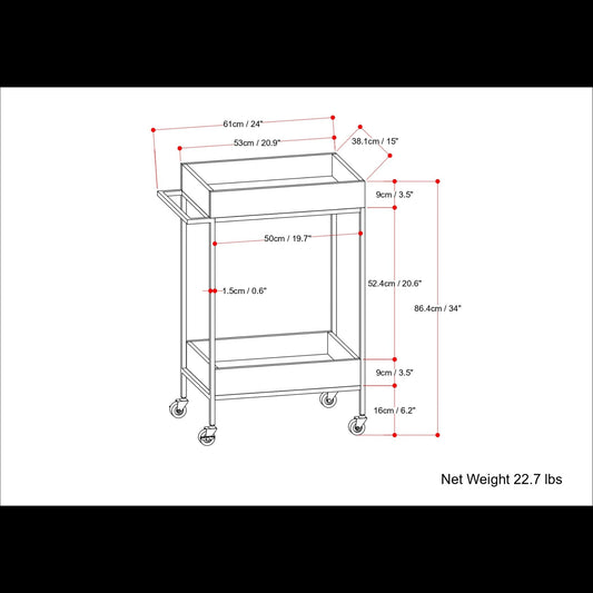 Simons - Bar Cart - Natural - Ego Home Furniture