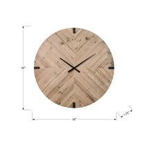 Load image into Gallery viewer, Wall Clock, Round, Large Oversized - Brown