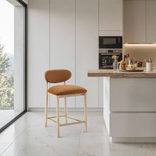 Load image into Gallery viewer, Riccio - Fabric Stool - Natural Frame