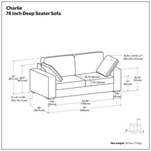 Load image into Gallery viewer, Charlie - Deep Seater Sofa
