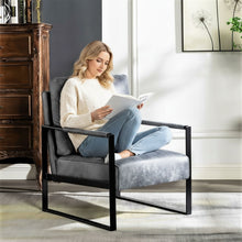 Load image into Gallery viewer, Classic Mid Century Modern Accent Chair With Durable Square Metal Frame, Armchair