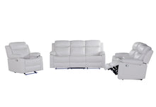 Load image into Gallery viewer, U6026 - Console Reclining Loveseat With LED And Speaker - White