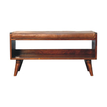 Load image into Gallery viewer, Solid Wood Bench With Upholstered Sea