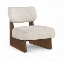 Load image into Gallery viewer, Vetra - Linen Textured Fabric Upholstered Accent Chair With Brown Base