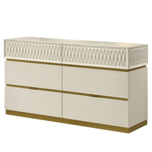 Load image into Gallery viewer, Stanley - 6 Drawer Dresser With Crocodile Texture (Mirror Not Included) - Gray