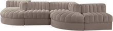 Load image into Gallery viewer, Rummi - Rounded Velvet Performance Fabric Upholstered 6 Piece Modular Sectional