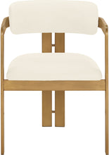 Load image into Gallery viewer, Aurum - Vegan Leather Upholstered Dining Chair With Brushed Brass Base (Set of 2)