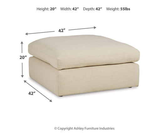 Elyza - Oversized Accent Ottoman - Linen