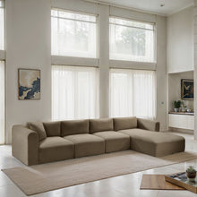 Load image into Gallery viewer, Shaggy - Fabric 4 Piece Modular Sectional