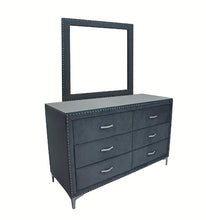 Load image into Gallery viewer, Crown Mark Furniture Lucinda 6 Drawer Dresser in Gray