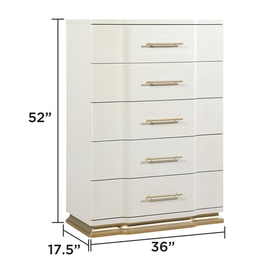 Lexington - 5 Drawer Chest - Beige