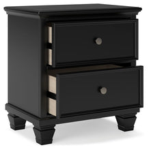 Load image into Gallery viewer, Lanolee - Two Drawer Nightstand - Black