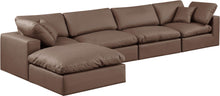 Load image into Gallery viewer, Comfy - 5 Piece Faux Leather Modular Sectional With Chaise