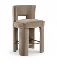 Load image into Gallery viewer, Zuno - Velvet Performance Fabric Upholstered Counter Stool (Set of 2)