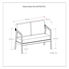 Load image into Gallery viewer, Palmetto - Outdoor Sofa - Stone Gray
