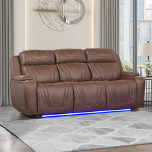 Load image into Gallery viewer, Carrow - Sofa With Power Headrest & Footrest, Stereo, Massage - Brown
