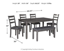 Load image into Gallery viewer, Bridson - RECT DRM Table Set (Set of 6) - Gray