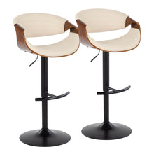 Load image into Gallery viewer, Symphony - Mid Century Modern Adjustable Barstool With Swivel With Rounded T Footrest (Set of 2)