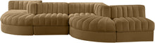 Load image into Gallery viewer, Rummi - Rounded Velvet Performance Fabric Upholstered 6 Piece Modular Sectional