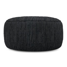 Load image into Gallery viewer, Fredrik - Round Pouf - Black