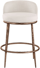 Load image into Gallery viewer, Ferro - Upholstered Counter Stool With Brushed Bronze Base