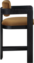 Load image into Gallery viewer, Sacha - Velvet Stool With Black Base