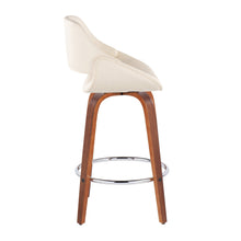 Load image into Gallery viewer, Fabrico - Mid Century Modern, Fixed Height Counter Stool With Round Footrest (Set of 2)
