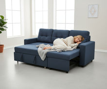 Load image into Gallery viewer, Convertible L Shaped Sectional Sleeper Sofa Bed, Saving Pull Out Couch