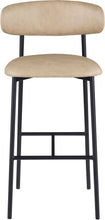 Load image into Gallery viewer, Lupita - Vegan Leather Upholstered Bar Stool With Matte Black Frame (Set of 2)