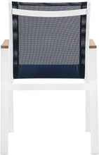 Load image into Gallery viewer, Nizuc - Outdoor Patio Dining Arm Chair With White Frame And Natural Arms (Set of 2)