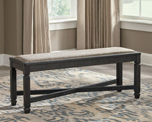 Load image into Gallery viewer, Tyler Creek - Upholstered Bench - Black / Grayish Brown