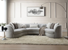 Load image into Gallery viewer, Ivria - Boucle Sectional Sofa With 9 Pillows - Gray