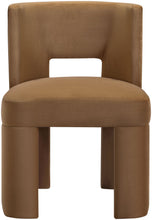 Load image into Gallery viewer, Zuno - Velvet Performance Fabric Upholstered Dining Chair (Set of 2) - Saddle