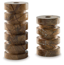 Load image into Gallery viewer, Emsleyfield - Candle Holder Set (Set of 2) - Tan
