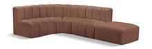 Load image into Gallery viewer, Arc - Faux Leather 5 Piece Corner Modular Sofa