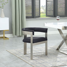 Load image into Gallery viewer, Romeo - Faux Leather Dining Chair With Silver Base (Set of 2)