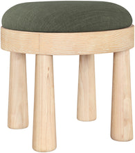 Load image into Gallery viewer, Larea - Linen Textured Fabric Ottoman - Natural Base