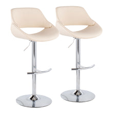 Load image into Gallery viewer, Fabrico - Contemporary Adjustable Bar Stool With Rounded T Footrest (Set of 2)