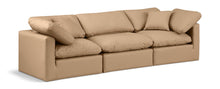 Load image into Gallery viewer, Indulge - Faux Leather 3 Piece Modular Sofa - Tan
